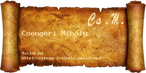 Csengeri Mihály névjegykártya